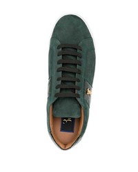 Baskets basses en daim vert foncé Billionaire