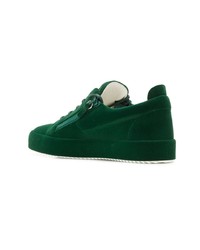 Baskets basses en daim vert foncé Giuseppe Zanotti Design