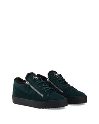 Baskets basses en daim vert foncé Giuseppe Zanotti