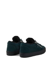 Baskets basses en daim vert foncé Giuseppe Zanotti