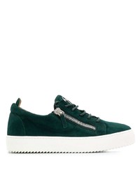 Baskets basses en daim vert foncé Giuseppe Zanotti