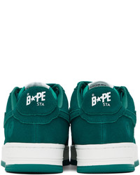 Baskets basses en daim vert foncé BAPE