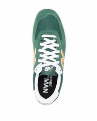 Baskets basses en daim vert foncé Junya Watanabe MAN