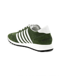 Baskets basses en daim vert foncé DSQUARED2