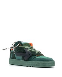 Baskets basses en daim vert foncé Off-White