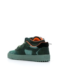 Baskets basses en daim vert foncé Off-White