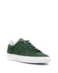 Baskets basses en daim vert foncé Common Projects