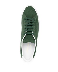 Baskets basses en daim vert foncé Common Projects