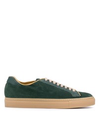 Baskets basses en daim vert foncé Scarosso