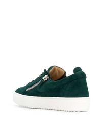 Baskets basses en daim vert foncé Giuseppe Zanotti