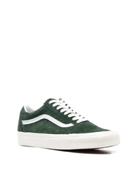 Baskets basses en daim vert foncé Vans