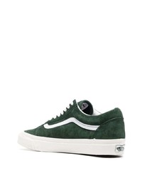 Baskets basses en daim vert foncé Vans