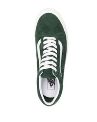 Baskets basses en daim vert foncé Vans