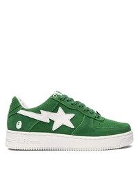 Baskets basses en daim vertes A Bathing Ape