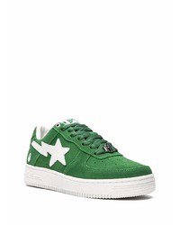 Baskets basses en daim vertes A Bathing Ape