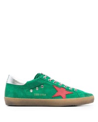 Baskets basses en daim vertes Golden Goose