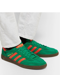 Baskets basses en daim vertes adidas Originals