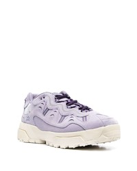 Baskets basses en daim violet clair Converse