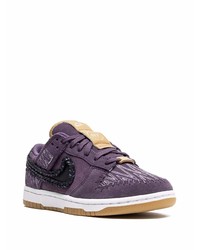 Baskets basses en daim violettes Nike