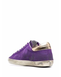 Baskets basses en daim violettes Golden Goose