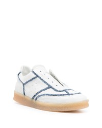 Baskets basses en denim blanches MM6 MAISON MARGIELA