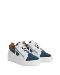 Baskets basses en denim blanches Giuseppe Zanotti