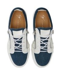 Baskets basses en denim blanches Giuseppe Zanotti