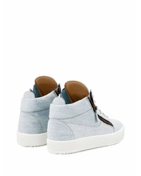 Baskets basses en denim bleu clair Giuseppe Zanotti