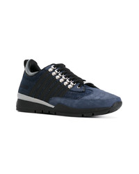 Baskets basses en denim bleu marine DSQUARED2