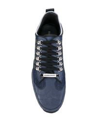 Baskets basses en denim bleu marine DSQUARED2