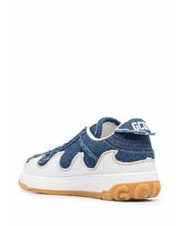 Baskets basses en denim bleu marine Gcds