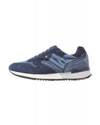 Baskets basses en denim bleu marine Wrangler