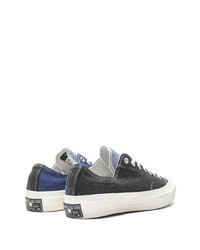 Baskets basses en denim bleu marine Converse