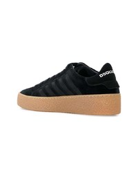 Baskets basses en satin noires Dsquared2