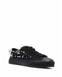 Baskets basses en toile à clous noires Givenchy