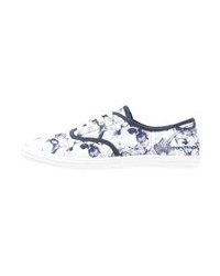 Baskets basses en toile à fleurs bleues Tom Tailor