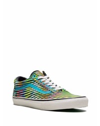 Baskets basses en toile à rayures horizontales multicolores Vans