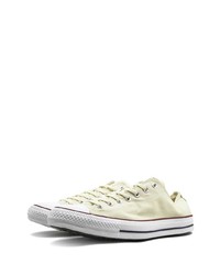 Baskets basses en toile beiges Converse