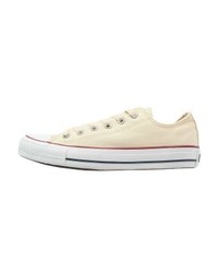 Baskets basses en toile beiges Converse