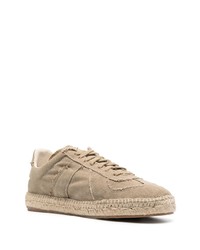 Baskets basses en toile beiges Maison Margiela