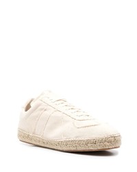 Baskets basses en toile beiges Maison Margiela