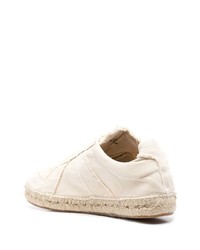 Baskets basses en toile beiges Maison Margiela