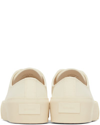 Baskets basses en toile beiges Jil Sander