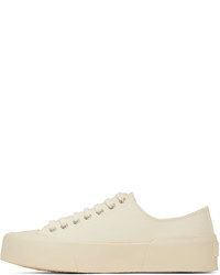 Baskets basses en toile beiges Jil Sander