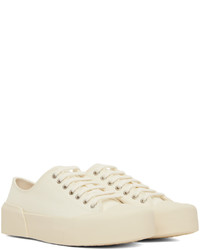 Baskets basses en toile beiges Jil Sander