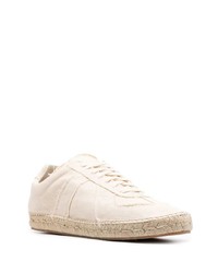 Baskets basses en toile beiges Maison Margiela