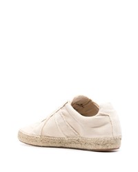 Baskets basses en toile beiges Maison Margiela