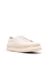 Baskets basses en toile beiges Jil Sander