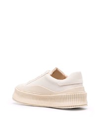 Baskets basses en toile beiges Jil Sander