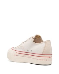 Baskets basses en toile beiges VISVIM